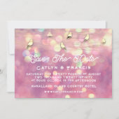 Sla de datum op foto landelijk huisje goud roze vo kaart (Voorkant)