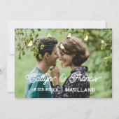 Sla de datum op foto landelijk huisje goud roze vo kaart (Achterkant)