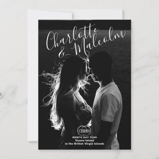 Sla de datum op Fotokaart met Ringbeveiliging Save The Date (Voorkant)