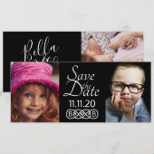 Sla de datum op fotokaarten save the date (Voorkant / Achterkant)