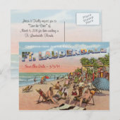 Sla de datum op - Ft. Lauderdale Aankondigingskaart (Voorkant / Achterkant)