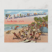 Sla de datum op - Ft. Lauderdale Aankondigingskaart (Voorkant)