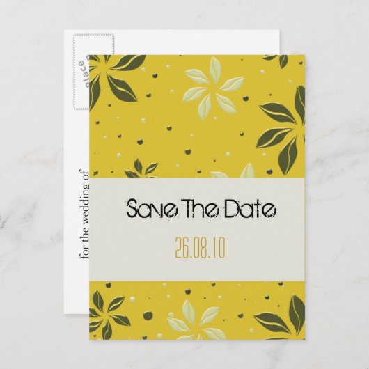 Sla de datum op - Gebosseerd Aankondigingskaart (Voorkant / Achterkant)