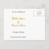 Sla de datum op - Gebosseerd Aankondigingskaart (Achterkant)