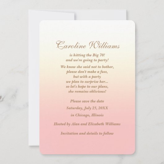 Sla de datum op. Geheime bekendmaking van de Birth Save The Date (Achterkant)