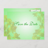 sla de datum op, gele tulpenbloemen aankondigingskaart (Voorkant / Achterkant)