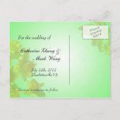 sla de datum op, gele tulpenbloemen aankondigingskaart (Achterkant)