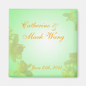 sla de datum op, gele tulpenbloemen magneet (Voorkant)