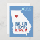 Sla de datum op - - Georgië Save The Date (Voorkant / Achterkant)