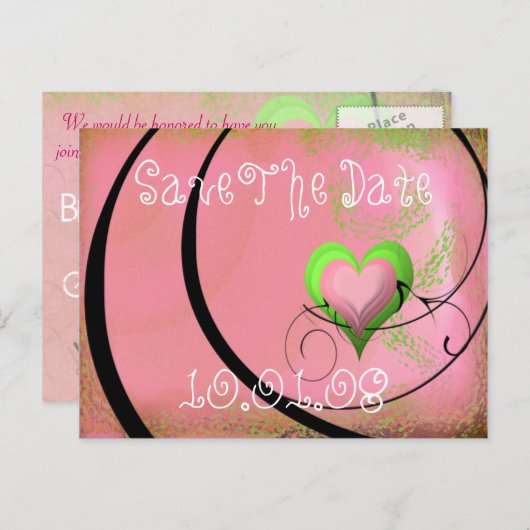 Sla de datum op - Gepersonaliseerd Aankondigingskaart (Voorkant / Achterkant)