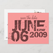 Sla de datum op - Gepersonaliseerd Aankondigingskaart (Voorkant / Achterkant)