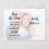 Sla de datum op, gepersonaliseerd met foto, tweezi aankondigingskaart (Achterkant)