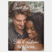 Sla de datum op Gepersonaliseerde foto Magneet (Voorkant)