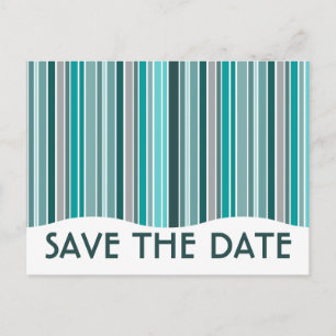 Sla de datum op : Gestreept gordijn : Aankondigingskaart