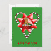 Sla de datum op Gingerbread Cookie Man Holiday Aankondigingskaart (Voorkant / Achterkant)
