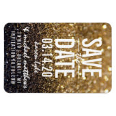 Sla de datum op - Gold Lit Nite Fab Magneet (Horizontaal)