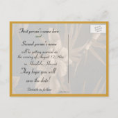 Sla de datum op Golden Hawaiian Print Aankondigingskaart (Achterkant)