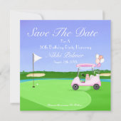 Sla de datum op Golf 30e verjaardagsfeestje Save The Date (Voorkant)