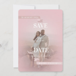 Sla de datum op - gorgeous_dusty pink Invitation Kaart