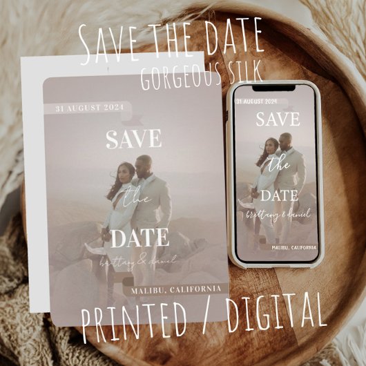 Sla de datum op - gorgeous_silk brown chocolat col kaart