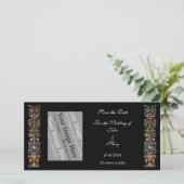 Sla de datum op gotische aangepaste fotokaart sjab save the date (Staand voorkant)