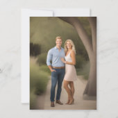 Sla de datum op Gouden kruis met trouwringen Foto Save The Date (Achterkant)