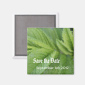 Sla de datum op, groene bladeren magneet (Voorkant / Achterkant)