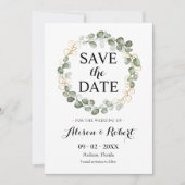 Sla de datum op - groene eucalyptusvulling met gro kaart (Voorkant)