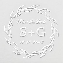 Sla De Datum Op Groene Krans Trouw Monogram