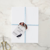 Sla de datum op Halloween-herfstbruiloft Raaf Cadeaulabel (Met Touw)