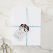 Sla de datum op Halloween-herfsttrouw watercolor Cadeaulabel (Met Touw)