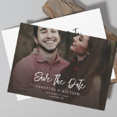 Sla de datum op handgeschreven foto elegante trouw save the date