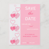 Sla de datum op - hart aankondigingskaart (Voorkant)