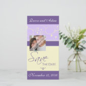 Sla de datum op Hartjes & Krullen Trouwfotokaart Save The Date (Staand voorkant)