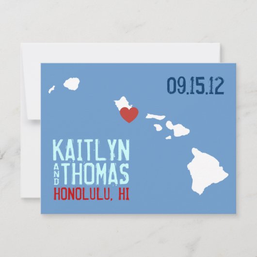 Sla de datum op - - Hawaii Save The Date (Voorkant)