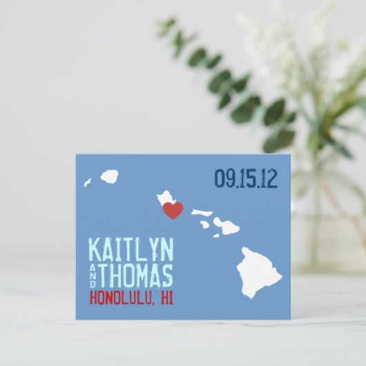 Sla de datum op -  - Hawaii Save The Date (Staand voorkant)