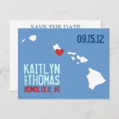 Sla de datum op - - Hawaii Save The Date (Voorkant / Achterkant)