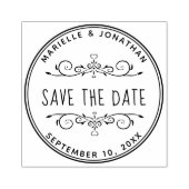 Sla de datum op Heart Creëer Uw eigen retouradres Rubberstempel (Afrduk)