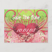 Sla de datum op - Hearts & Swirls Aankondigingskaart (Voorkant)