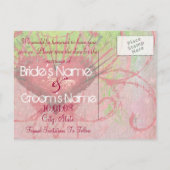 Sla de datum op - Hearts & Swirls Aankondigingskaart (Achterkant)