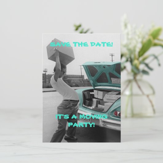 SLA DE DATUM OP HET IS EEN VERHUISFEEST GRAPPIGE F KAART (Staand voorkant)