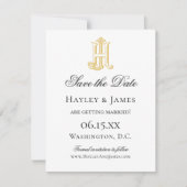 Sla de datum op HJ Monogram of JH Monogram Save The Date (Voorkant)