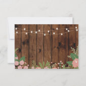 Sla de datum op Hout Rustieke Bloemverlichting Uit Save The Date (Achterkant)