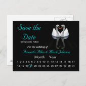 Sla de datum op, huwelijksaankondiging aankondigingskaart (Voorkant / Achterkant)