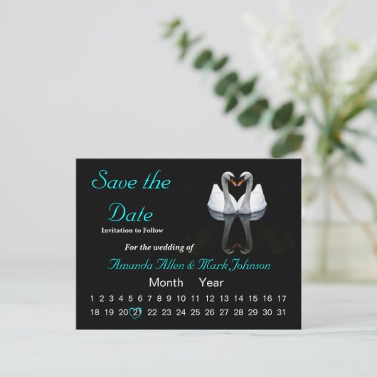 Sla de datum op, huwelijksaankondiging aankondigingskaart (Staand voorkant)