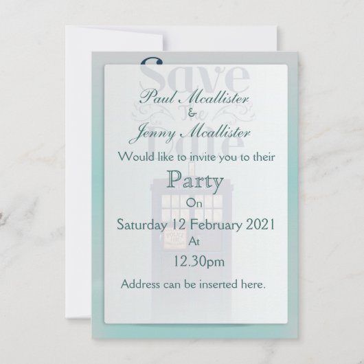 Sla de datum op in de Britse politiedoos Kaart (Voorkant)