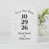 Sla de datum op in de vogelboom save the date (Staand voorkant)