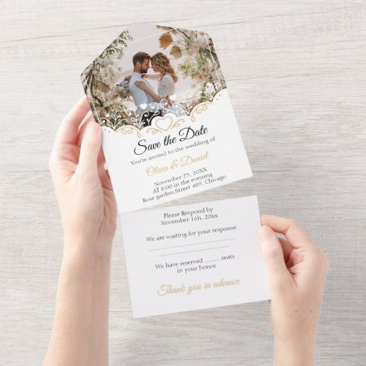 Sla de datum op in één uitnodiging (Afscheurbaar)