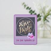 Sla de datum op in lavender kaart (Staand voorkant)