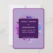 Sla de datum op in lavender kaart (Achterkant)